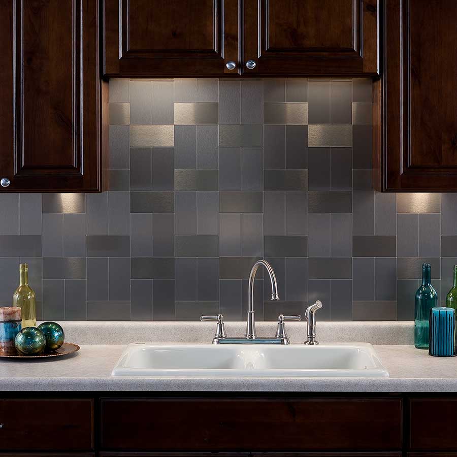 How to Install Peel and Stick Metal Backsplash from The DIY Decor