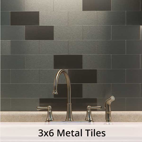 3x6 Metal backsplash tiles