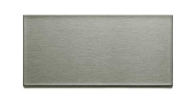 Aspect 3x6 (Long Grain) Metal Tiles in Brushed Stainless