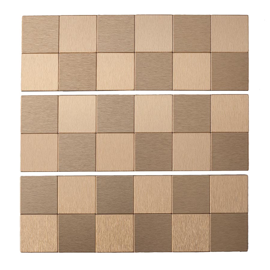 Aspect Matted Square Tiles in Champagne
