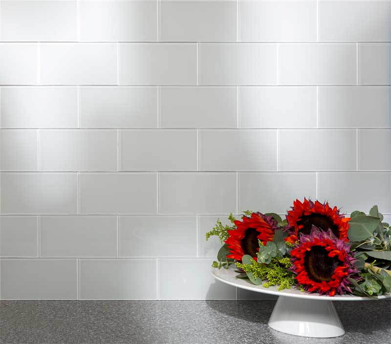 Aspect 3x6 Glass Tiles in Frost