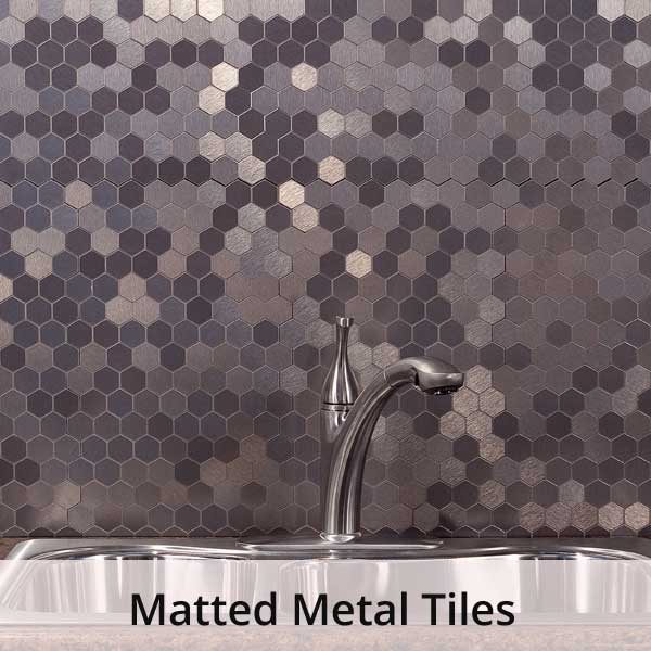 Mstted metal backsplash tiles